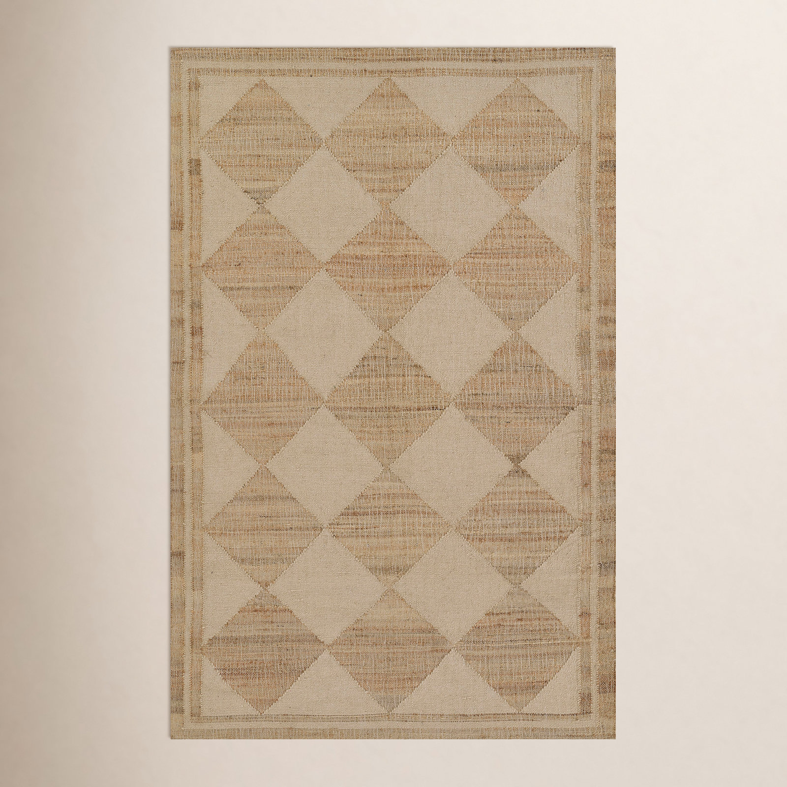 Orchard Ivory Hand-Woven Geometric Jute Rug, Rectangle 10' x 14'