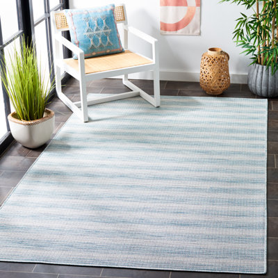 Tapis intérieur / extérieur 231 Medena ivoire / multicolore turquoise