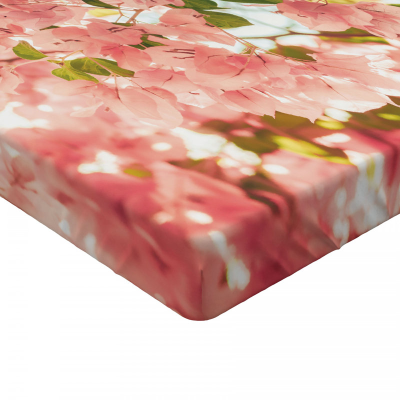 Microfiber Floral Fitted Sheet, Queen Fitted Sheet
