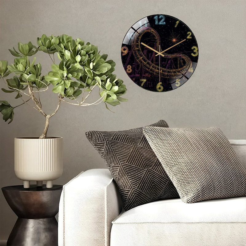 Horloge murale en verre 12 po
