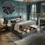 EU Double & King (140/160X200cm) Luxury Velvet Hydraulic Ottoman Bed, Storage Frame With Wingback Button Tufted Headboard, Dark Grey -1502360181