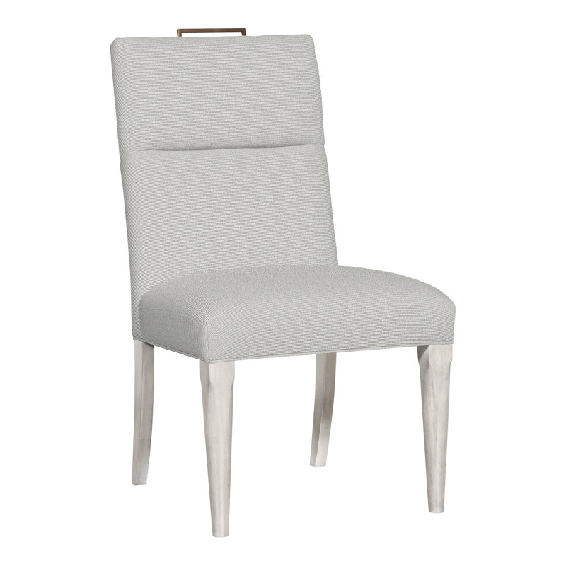 Thom Filicia Home Fabric Tight Back Side Chair, Casa Blanca, Callaloo Cotton