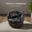 Fauteuil demi-tonneau pivotant large, fauteuil et fauteuils d'appoint pour petits espaces-581384199