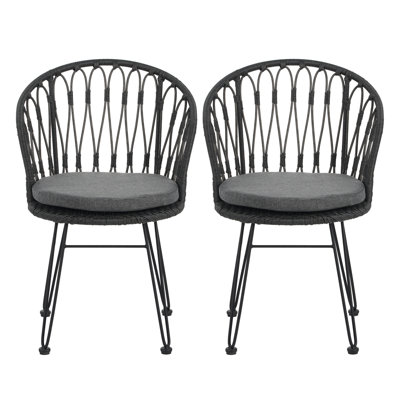 Ensemble de chaises polyvalentes de style industriel avec résistance aux intempéries