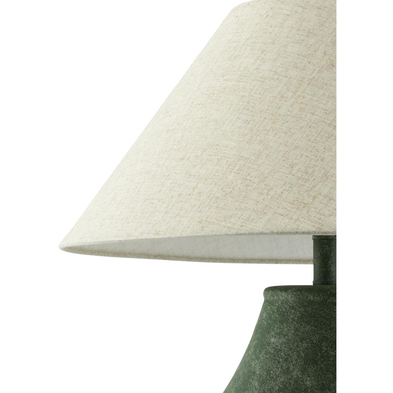 Lampe de table en céramique Hillsville, Vert, Blé