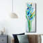  «Fresh Blue Flowers 1» par Silvia Vassileva, art mural en verre acrylique, 16 po x 48 po-1218759132