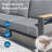 Set Of 2 26 Inch All-Weather Aluminum Patio Ottomans With Thick Cushions For Outdoor Comfort And Versatility-1382143289