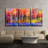 Abstract Forest " Colorful Autumn Trees. Semi Abstract Image Of Forest, Aspen Trees With Yellow " 3 - Pieces-95099269-56497733