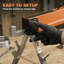 2Pcs Saw Horses, Folding Heavy Duty Sawhorses with Adjustable Height