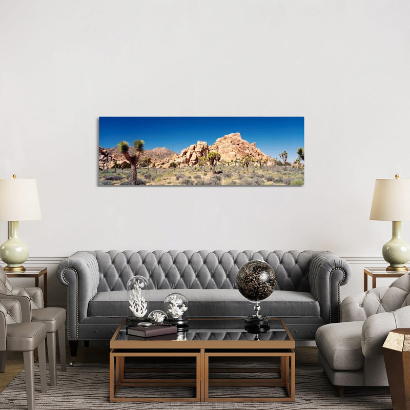 Rock Formation, Joshua Tree National Park, California, USA - Wrapped Canvas Panoramic Print