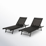 77.5" Long Reclining Chaise Lounge Set