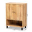 Armoire de rangement pour chaussures 8 paires avec finition en chêne Marialy, H 32,1 po x l 23,6 po x P 11,8 po-299724497