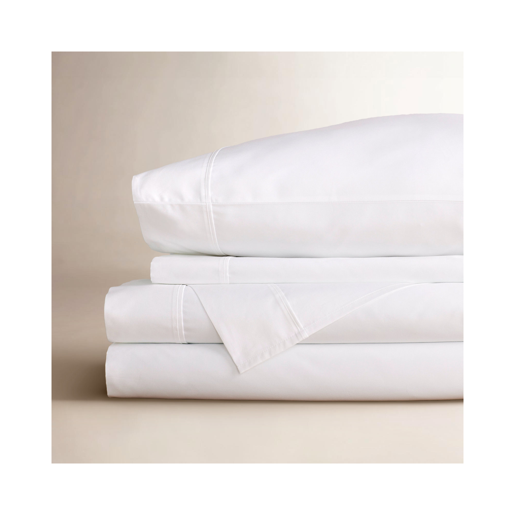Hayward Egyptian Cotton Sateen Sheet Set, King, White