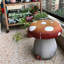 Statue de champignon, tabouret décoratif de jardin intérieur et extérieur en résine