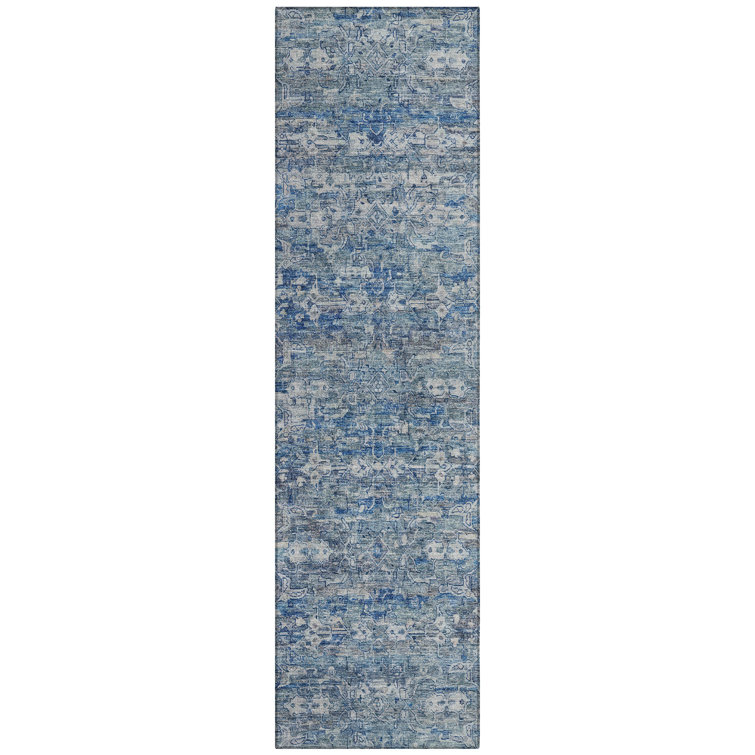 Machine Washable Indoor/Outdoor Hashlamoun ACN2324 Ikat Rug