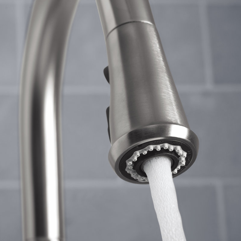 Cruette Pull Down Touch Single Hand Kitchen Faucet with DockNetik®, ProMotion™,  MasterClean™, Vibrant Stainless