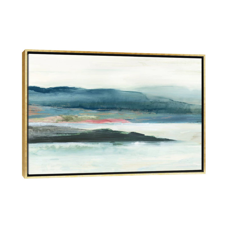 «Peaceful Mind I» par Allison Pearce - reproduction d'art, Pas de tapis, H 40 po x l 60 po x P 1,5 po, Toile encadrée d'or