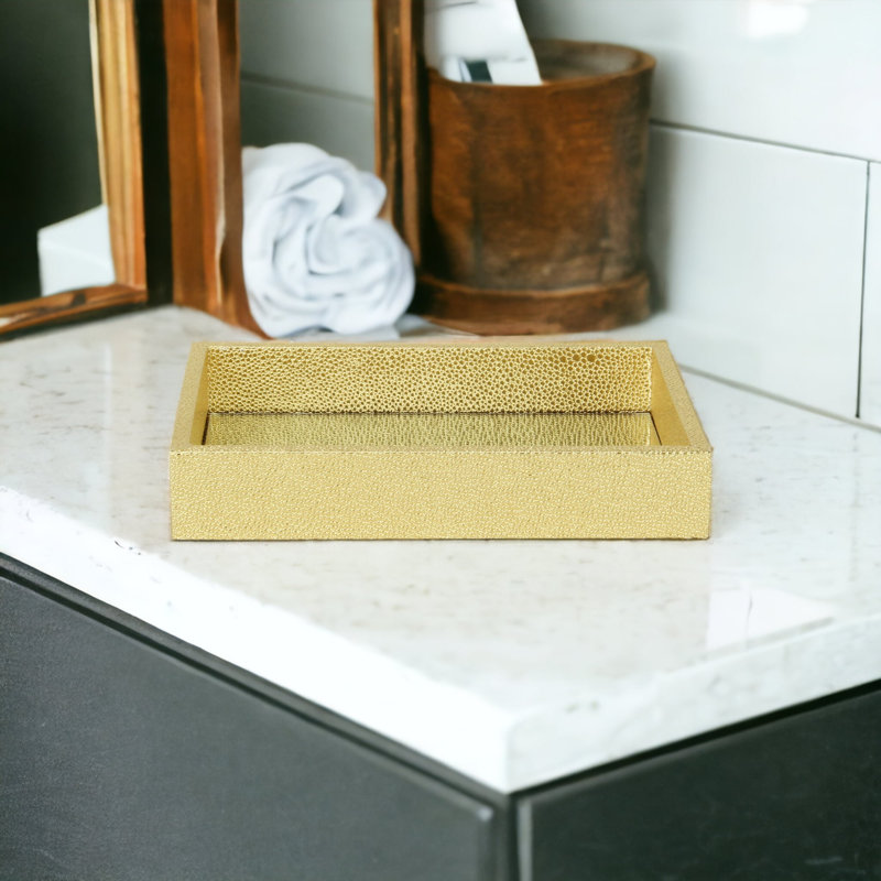 Aimable Tray, Gold, 1.75" x 10.25" x 8"