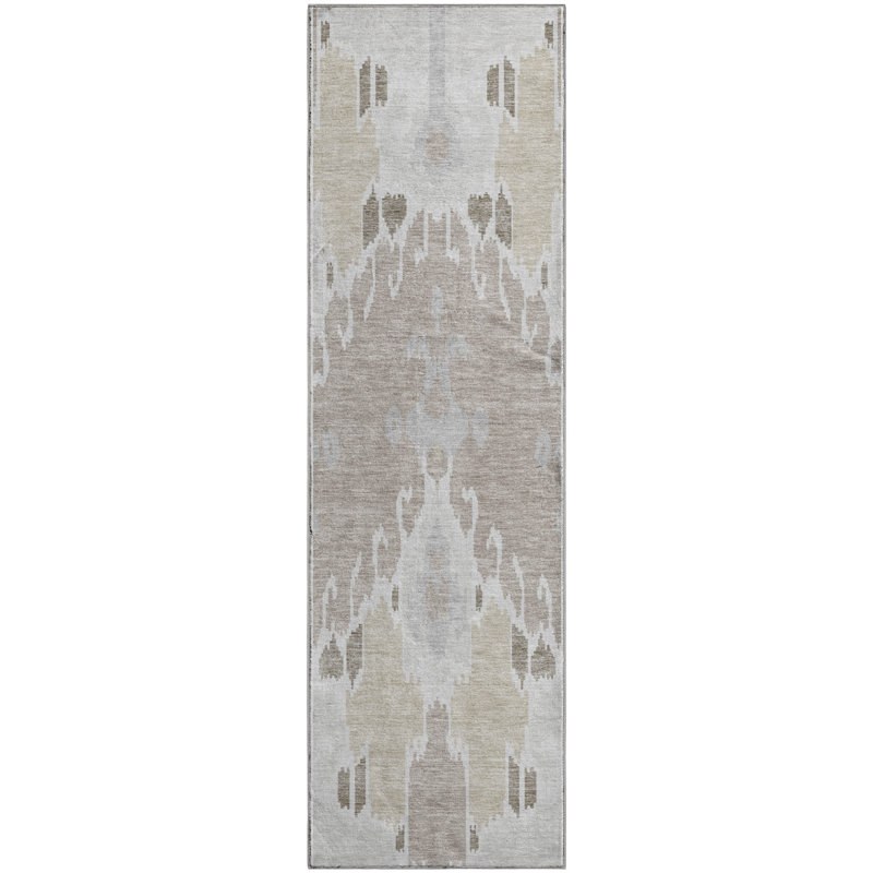Premium Machine Washable Prisco Ivory Rug, Runner 2'3" x 7'6"