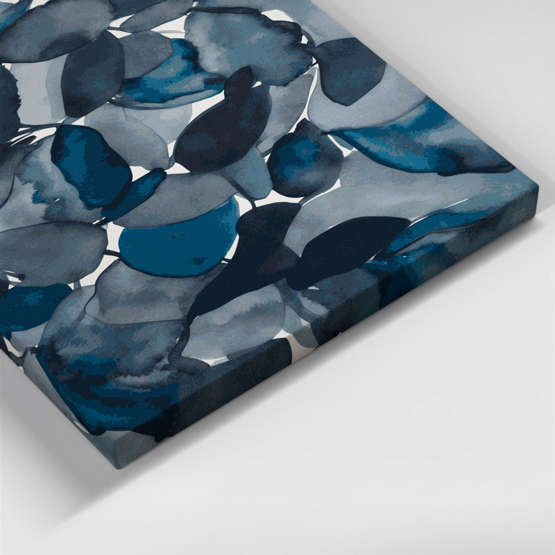 Abstract Watercolor 14 Grey Canvas Wall Art, 14" H x 11" W