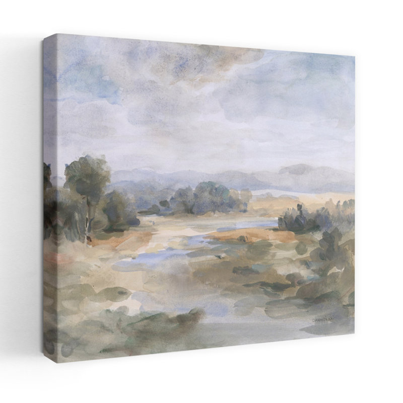River Afternoon Contemporary Art, 36" H x 36" W