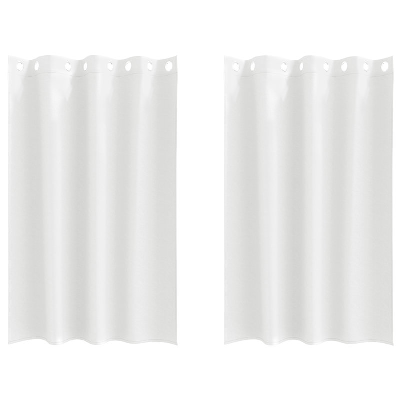 Tacorian Curtain Pair, 140cm Width x 175cm Drop, Pure White