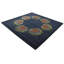 Tapis carré bleu marine Parris