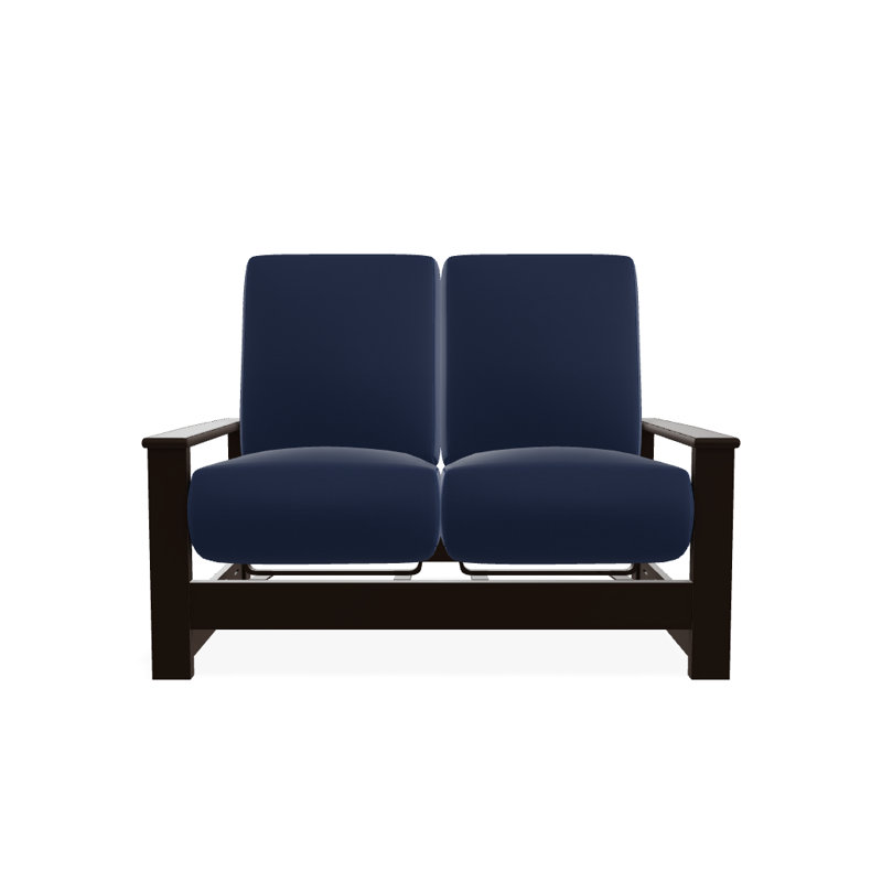 Leeward 56.5'' Wide Loveseat with Cushions, Kona, Canvas Navy Sunbrella® Canvas