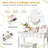  White Vanity Set with LED Mirror & Stool – Stylish Storage for Your Beauty Routine