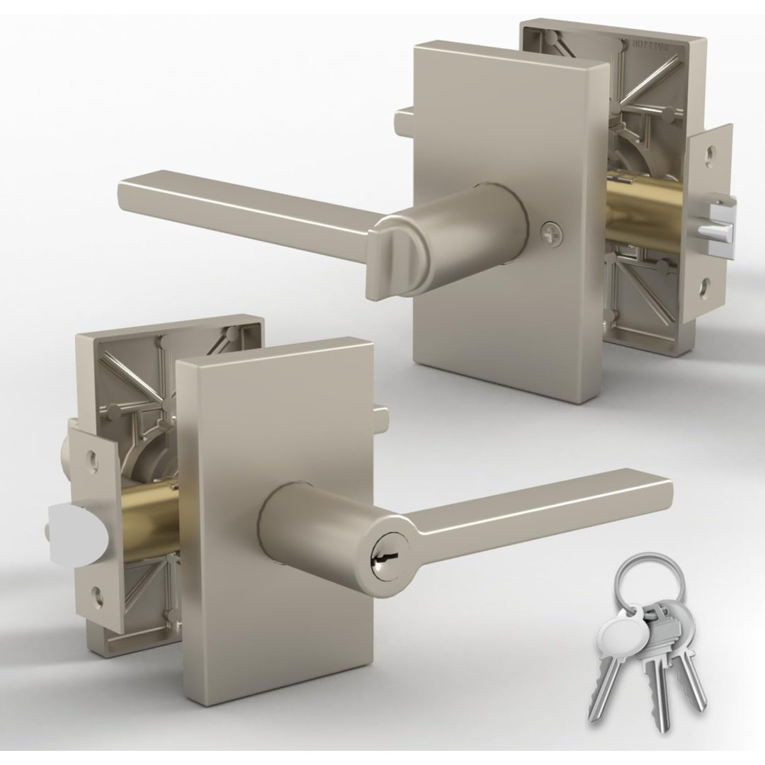 Mega Handles GLAMOR ENTRY Reversible Interior Door Lever for Bedrooms, Bathroom & Hallway | Modern Stainless Door Locks Mega Handles 