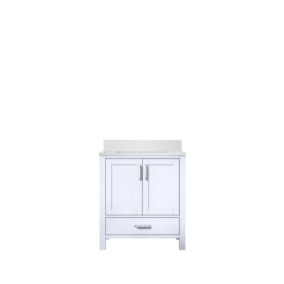 White Bath Vanity 30 In. W X 22 In. D, With White Quartz Top