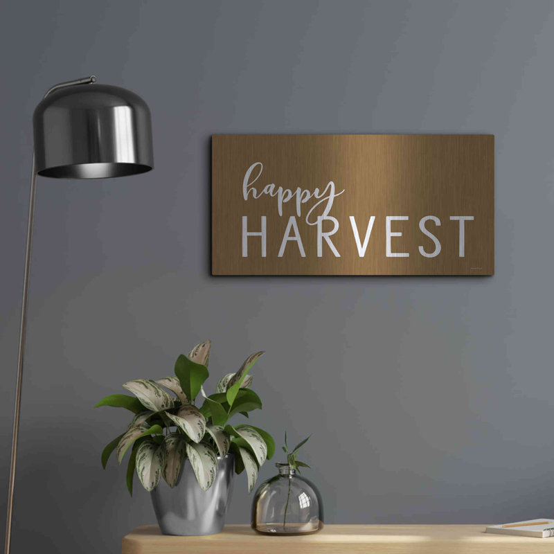 «Happy Harvest II» par Lettré et doublé, art mural en métal, H 12 po x l 24 po