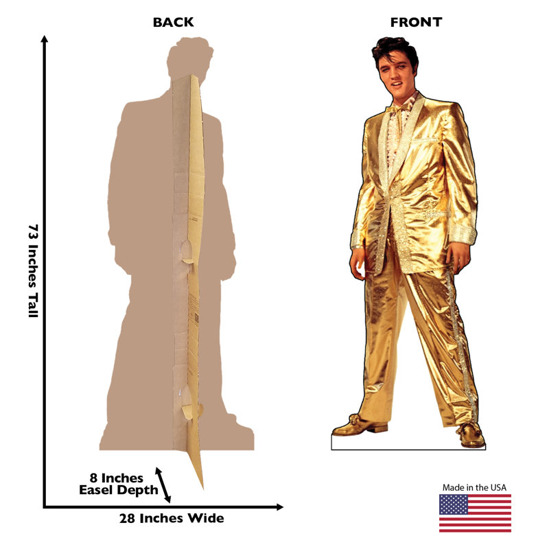 Elvis Presley 73'' Musicians Cardboard Standup, No