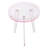 Modern Pink Acrylic Side Table – Round End Table With Raised Edge & Triangular Base – 22 Lbs Capacity, Sturdy Clear Display Stand For Living Room, Bedroom & Dorm (Easy Assembly)-29765891