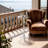 Acrylic End Table With Round Top And Trestle Base， Modern Accent Table For Living Rooms-1414026828