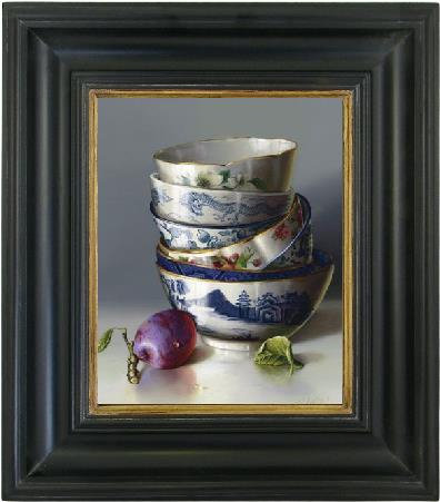 Chinese Bowls And Plum - Single Picture Frame Painting