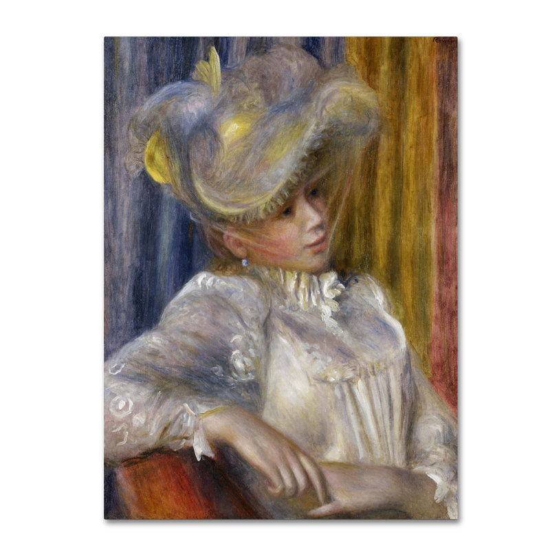 «Woman With A Hat», reproduction sur toile tendue, H 24 po x l 18 po