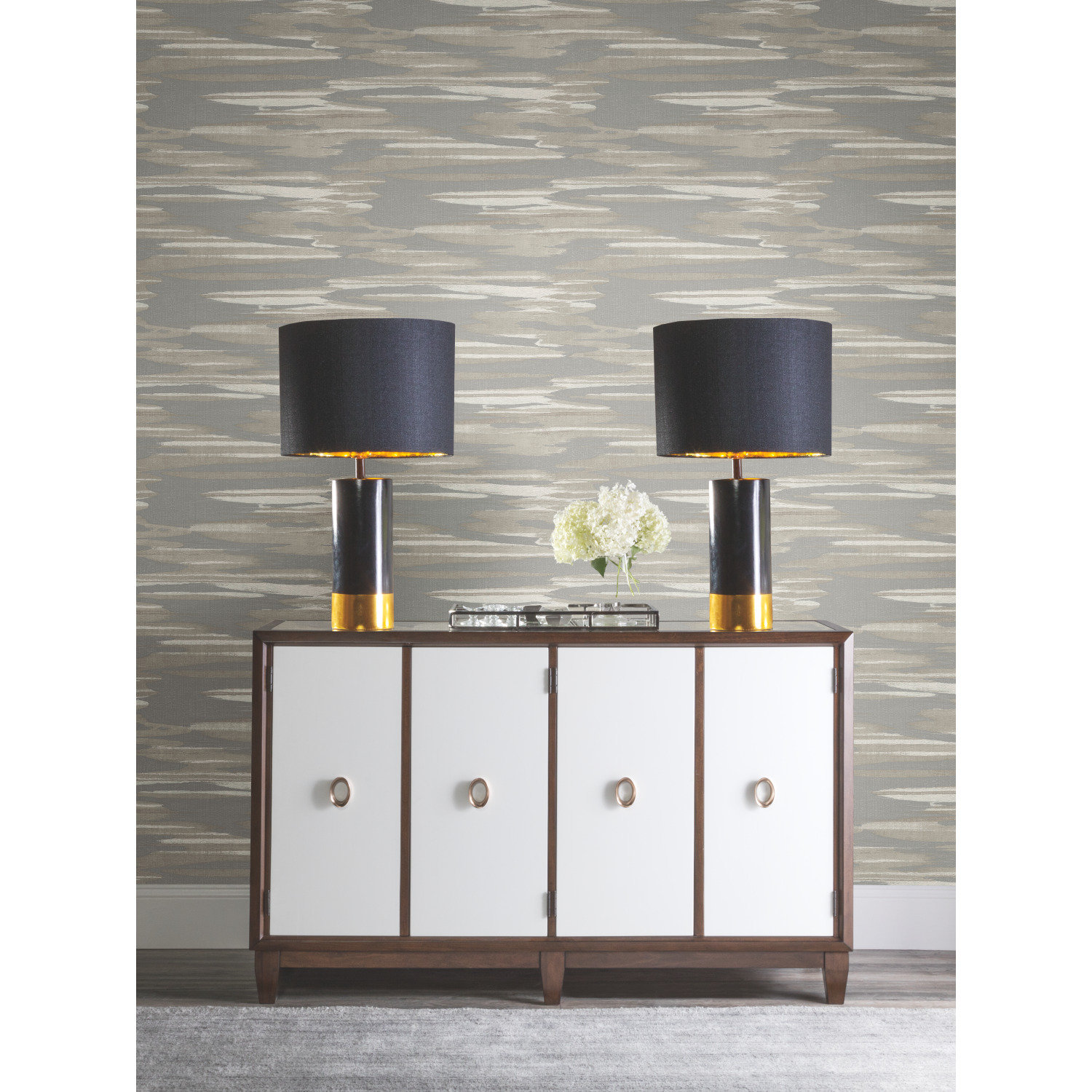 Surrey Striped Wallpaper, Gray