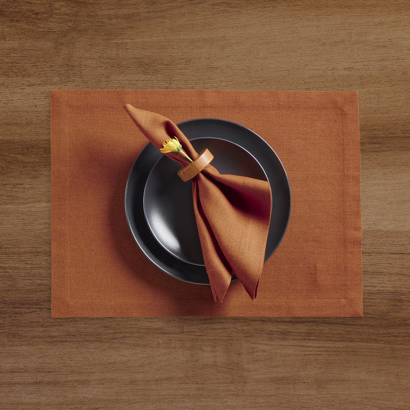 Diana - 100% Pure Linen Dinner Napkins, Cinnamon