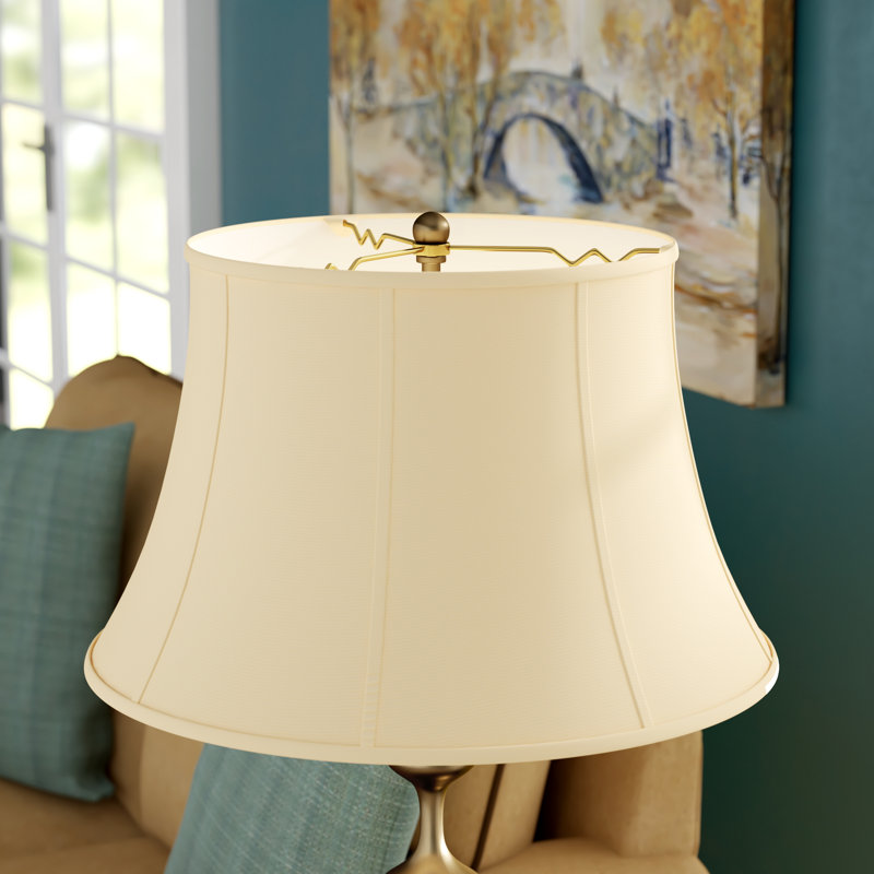 Silk Bell Lamp Shade, Eggshell/Off White, 5" H x 19" W x 19" D