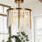 3-Light Dimmable Semi-Flush Mounted Coastal Ceiling Light for Foyer Hallway Stairwell Kitchen