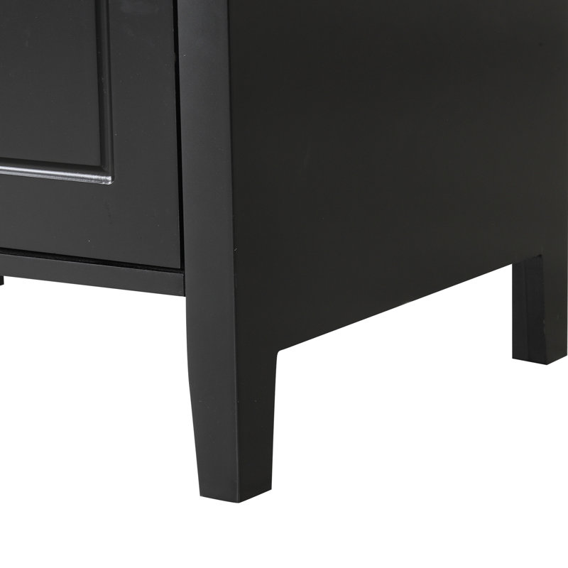Meuble-lavabo simple 24 po avec comptoir en céramique 24 po, Noir, noir, noir, noir