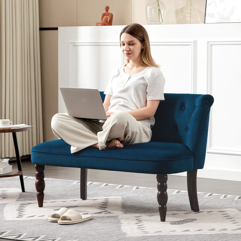 Aava 2 Seater Loveseat, Navy