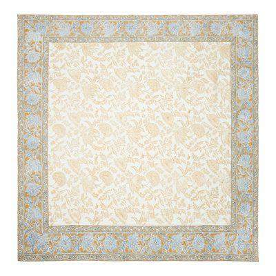 Nappe Quinlan - bleu / brun - 71 po x 71 po