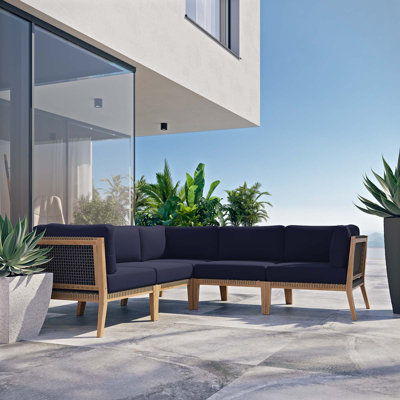 Canapé modulaire d'extérieur 5 pièces Clearwater