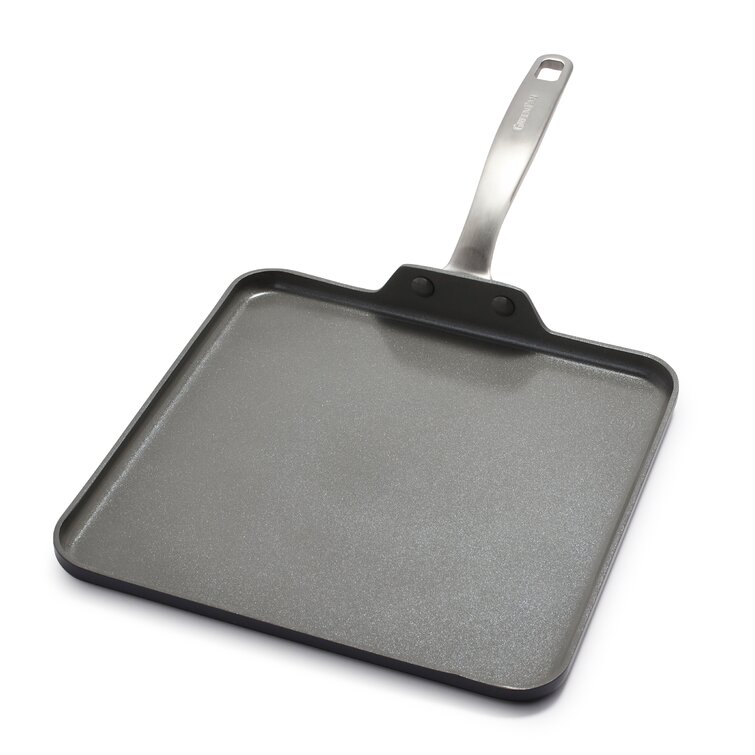 Calphalon Contemporary Hard-Anodized Aluminum Nonstick Cookware Square Grill Pan, 11, Black
