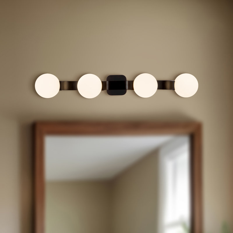 Éclairage pour meuble-lavabo noir 34 po Briar, Noir mat