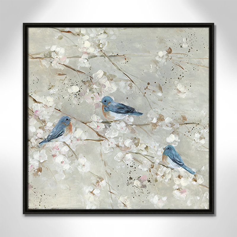 "Blue Bird Melody Collection" Blue Bird Melody II, impression sur toile par Sally Swatland, H 25,5 po x l 25,5 po x P 2 po