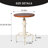 Industrial Bar Table 32.28"-36.22" Height Adjustable Swivel Round Wood Tabletop 23.62" Dia, Kitchen Dining Office Coffee Bistro Pub Table-217893143-217893141