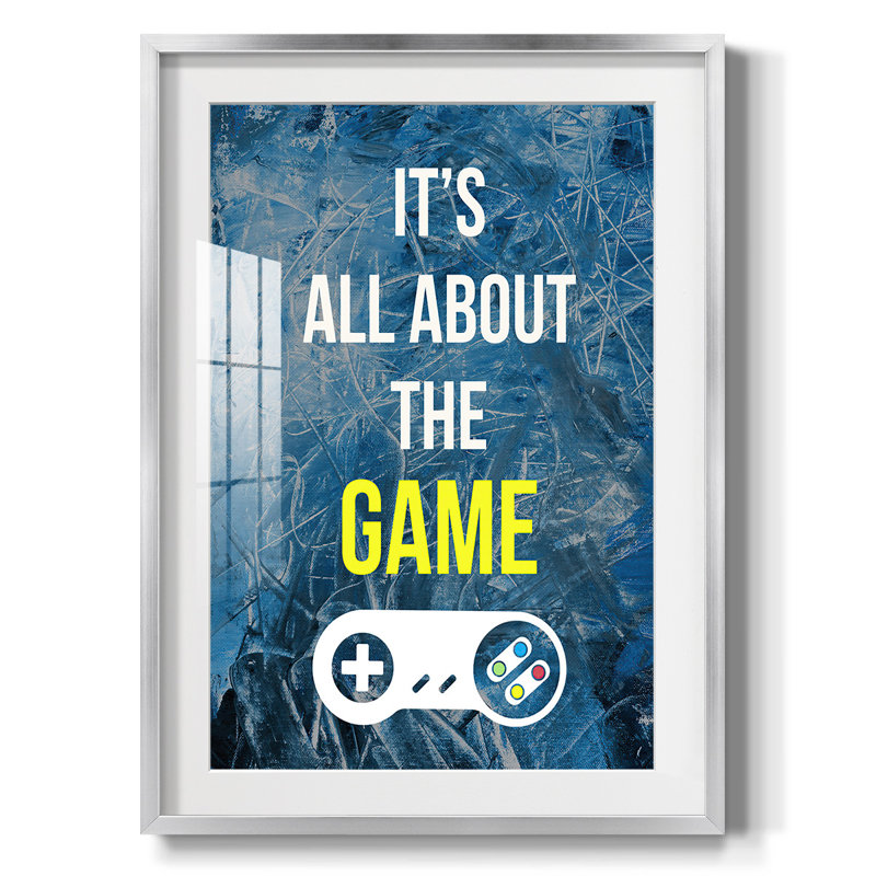 Gamer at Play IV - Impression encadrée, H 28,5 po x l 20,5 po, Argent argent